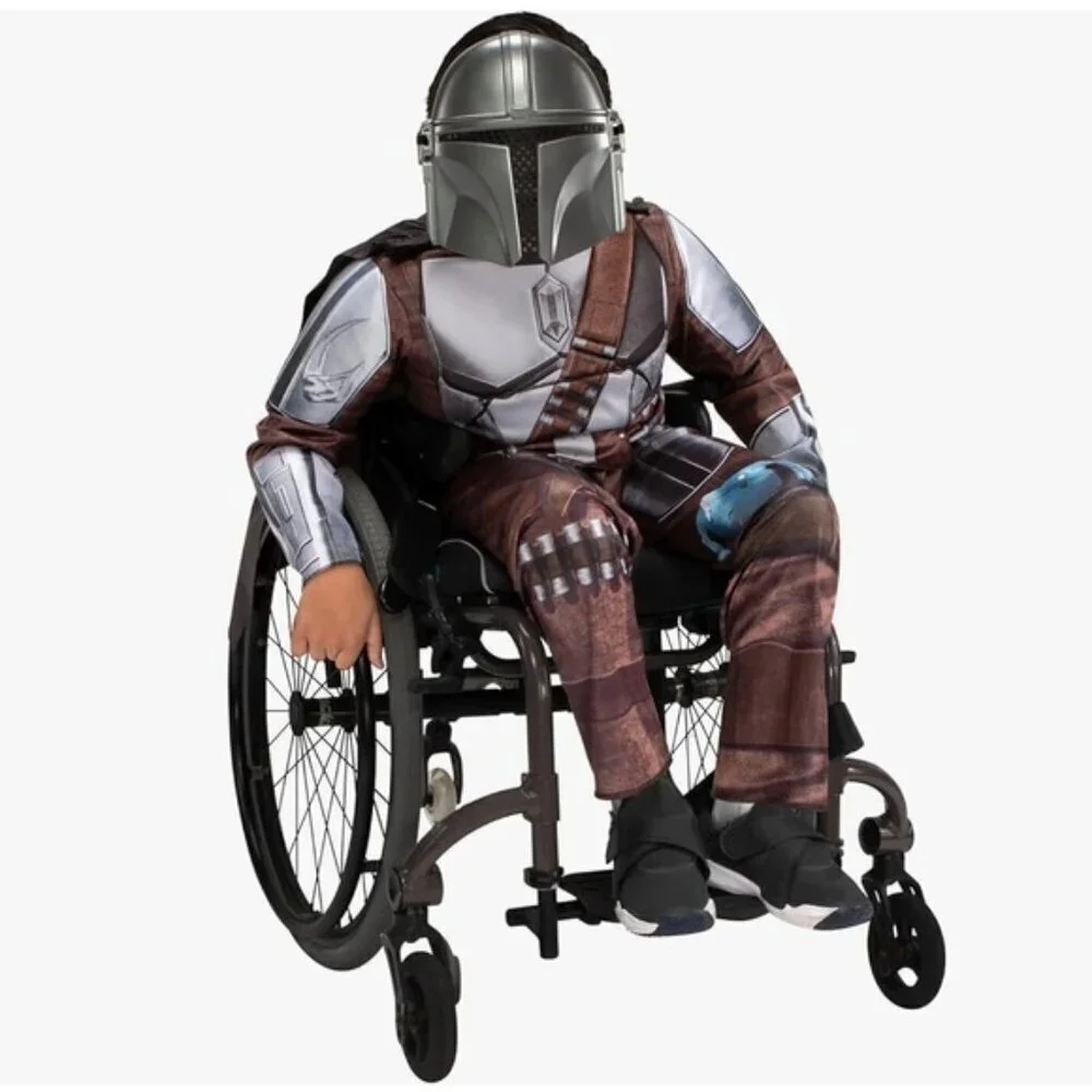 Star Wars Costume The Mandalorian Official Jumpsuit Cape Mask Set Youth 8-10 M